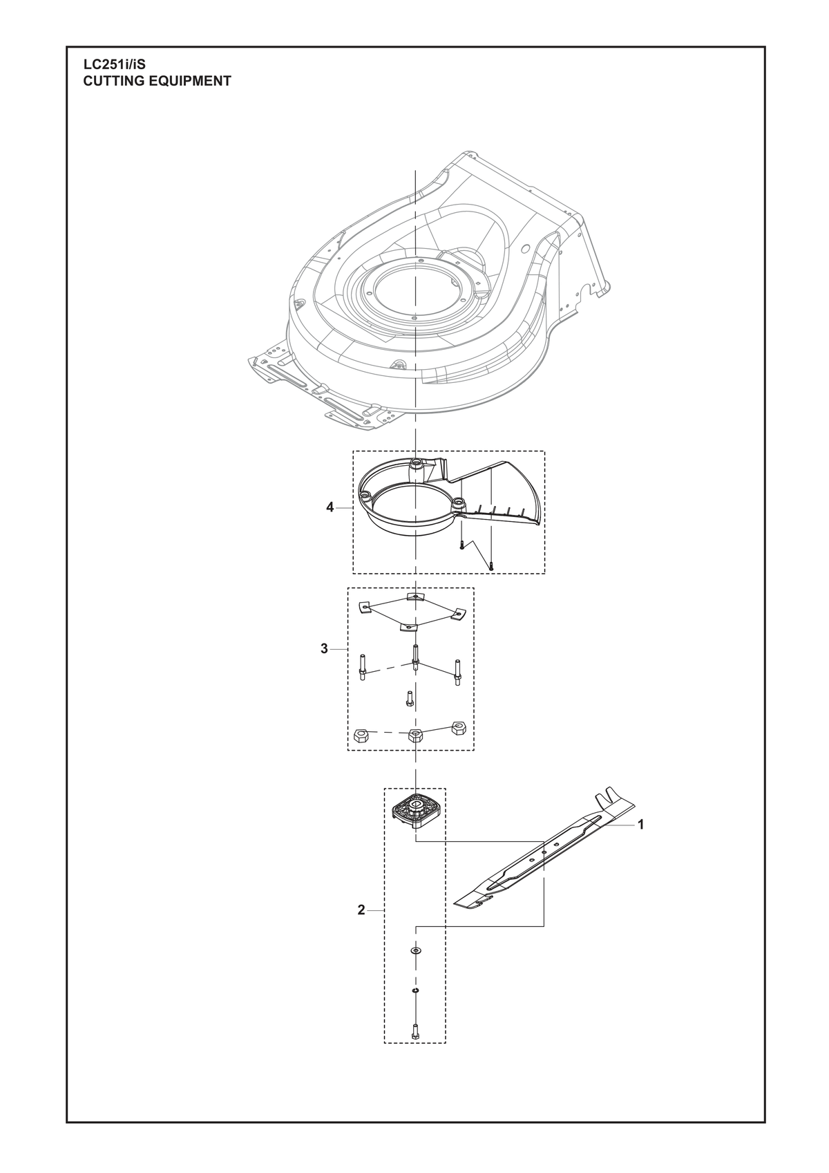 Husqvarna 592870401 onderdelentekening - positie 1