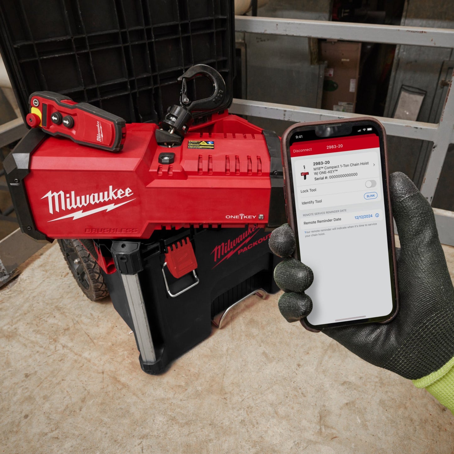 Milwaukee M18Koolborstelloos1 ton ketting takel met ONE-KEYkeizers_nu_6