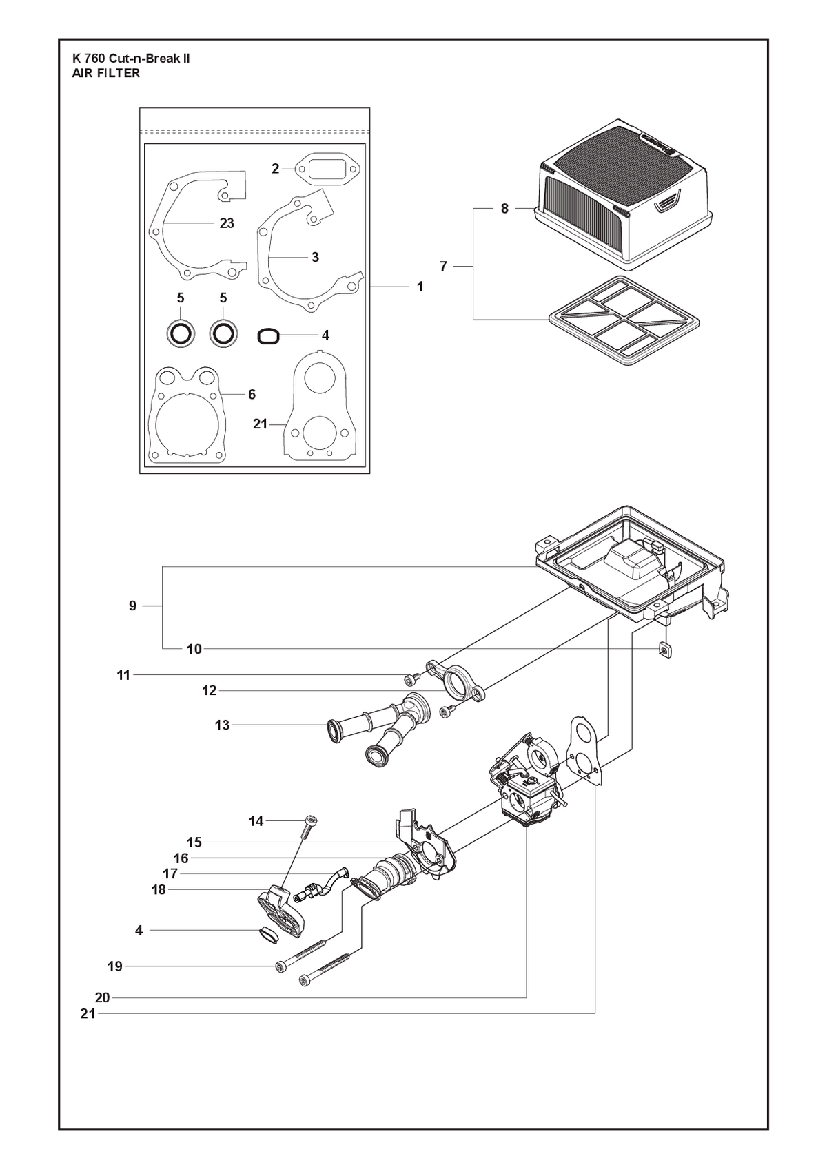 Husqvarna 525470602 onderdelentekening - positie 8