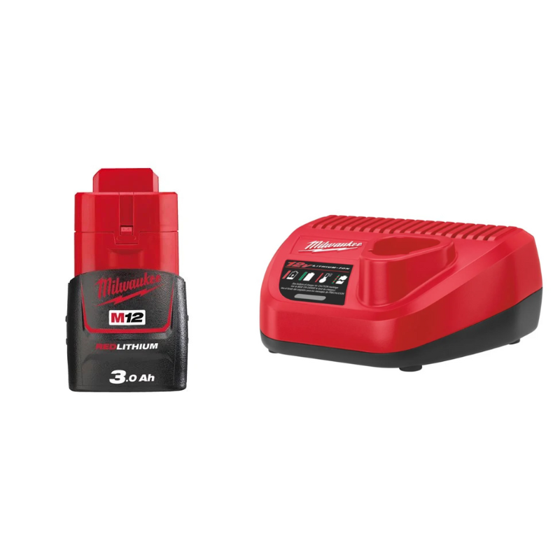 Milwaukee M12 NRG-301 Pack Incl. 1x M12 3.0 Ah Accu en 1x Lader