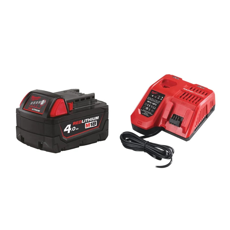 Milwaukee M18 NRG-401 Pack Incl. 1x M18 4.0 Ah Accu en 1x Snellader