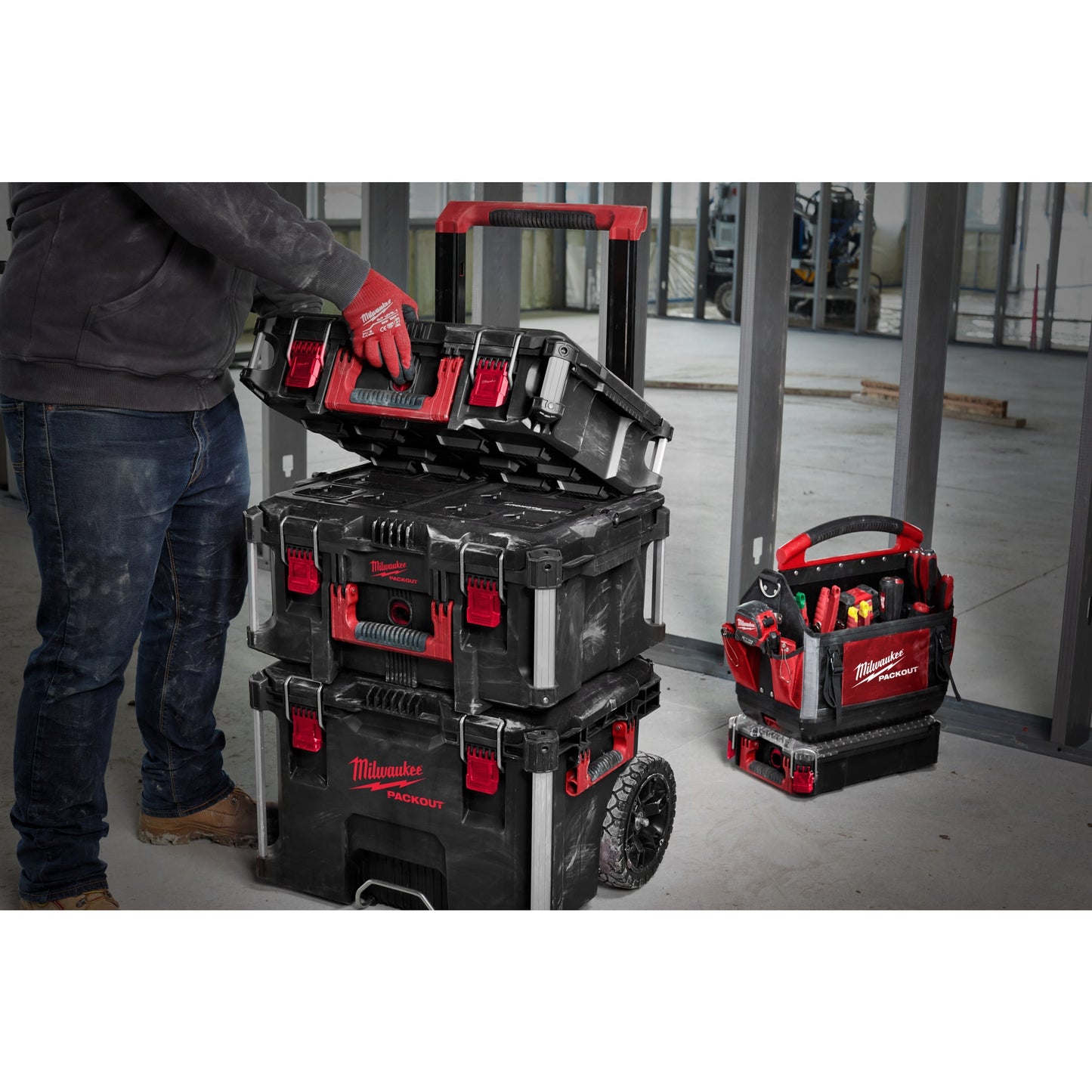 Milwaukee 3-delig Set modulaire PACKOUT™-systeem3