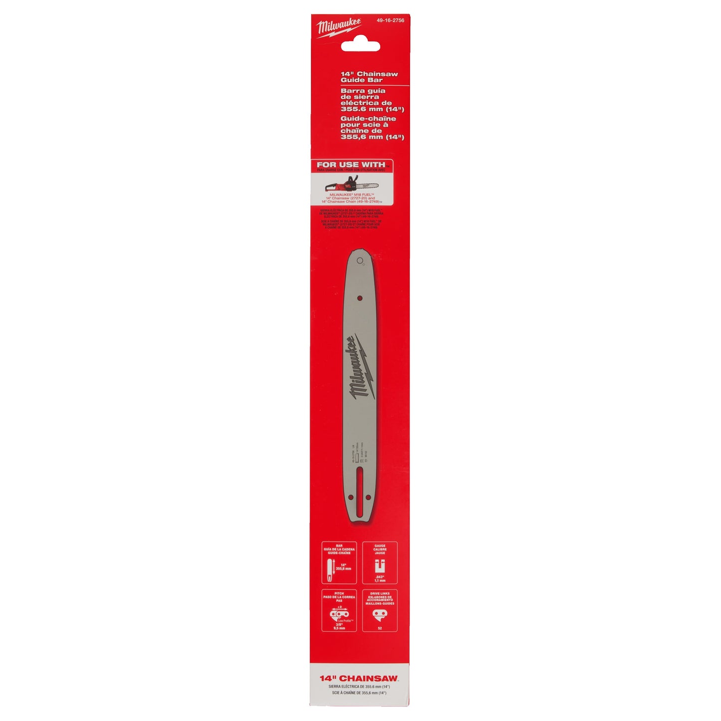 Milwaukee M18 FCHS35 Zaagblad 3/8" - 35 cm