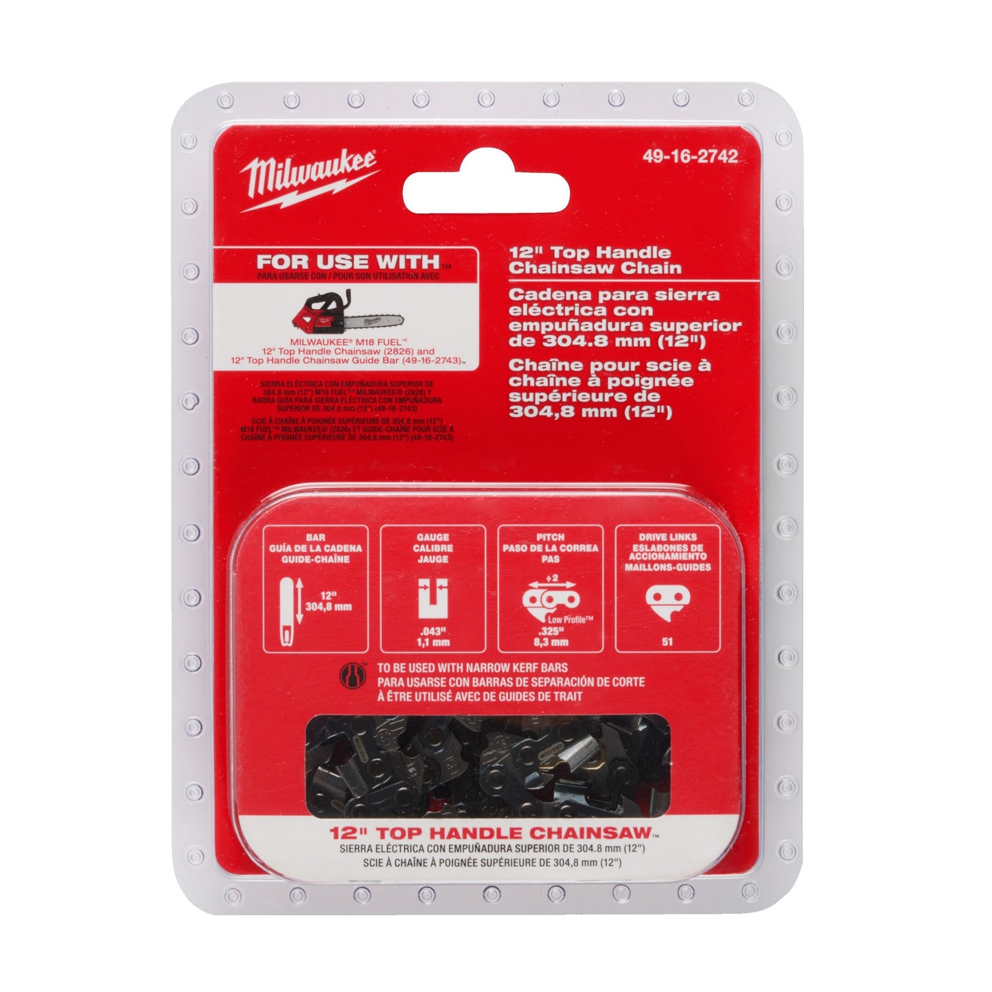 Milwaukee M18 FTHCHS30 Zaagketting .325 - 30 cm