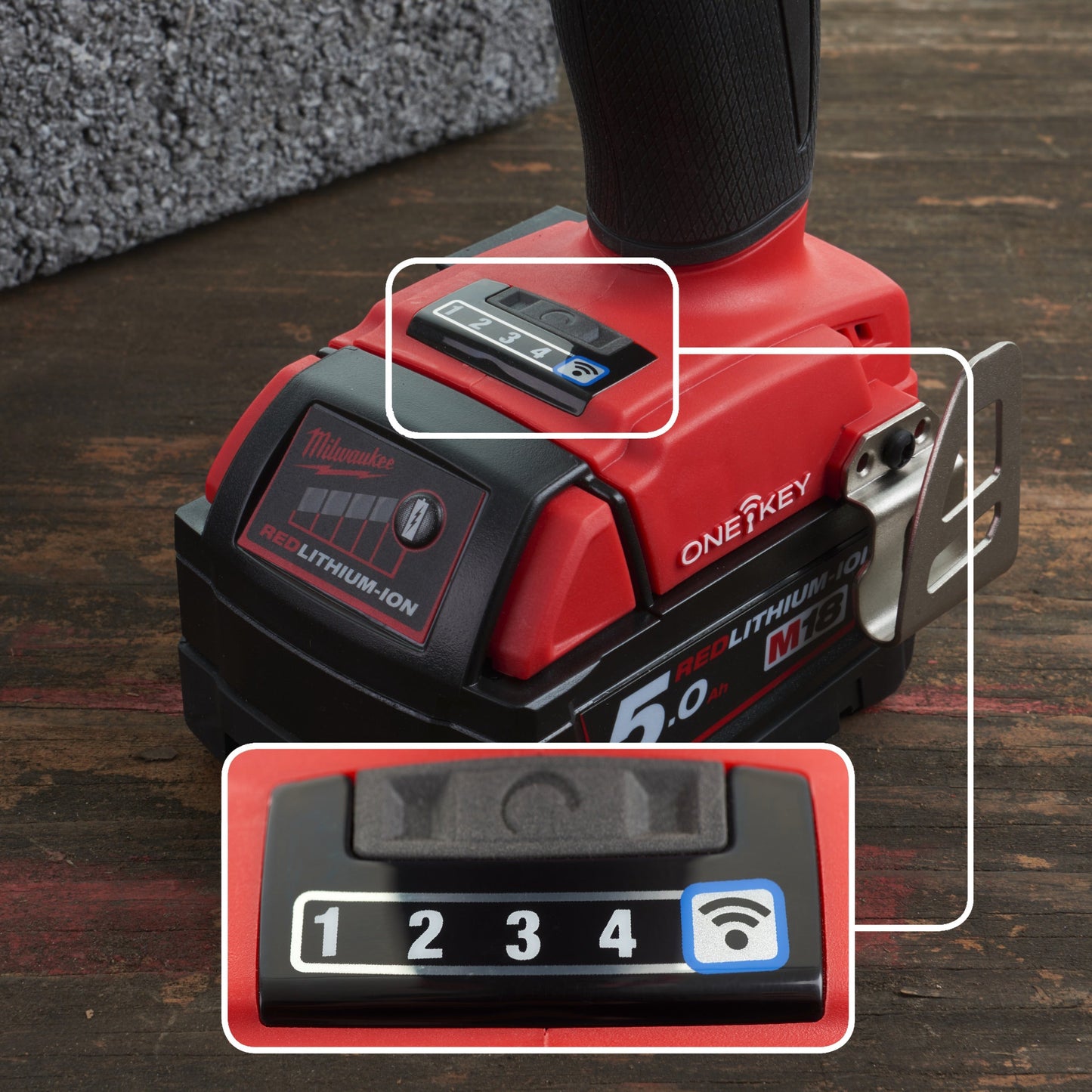 Milwaukee M18 FUEL™ ONE-KEY™ ½" (ONEFHIWF12-0X) Slagschroevendraaier5