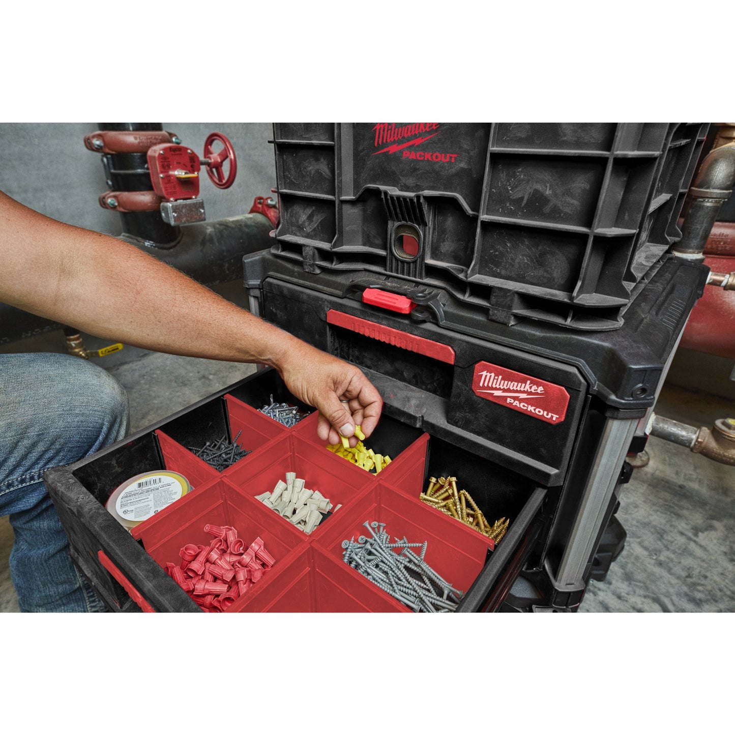 Milwaukee PACKOUT™ gereedschapskoffer met drie laden4