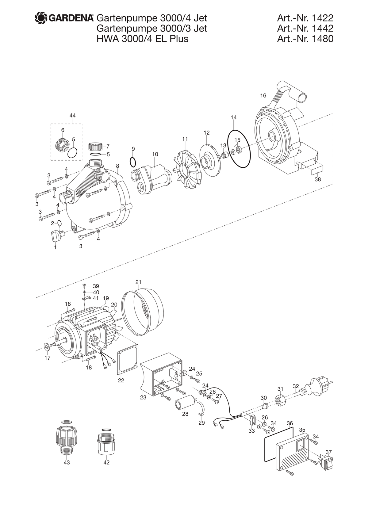 Husqvarna 520361901 onderdelentekening - positie 22