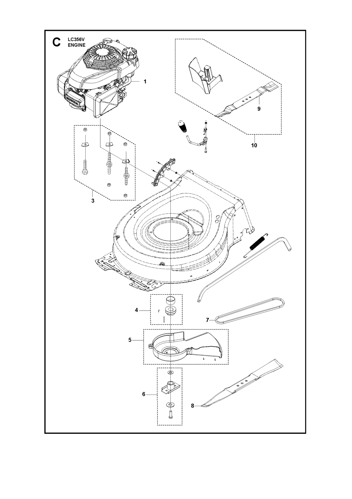 Husqvarna 598563601 onderdelentekening - positie 9
