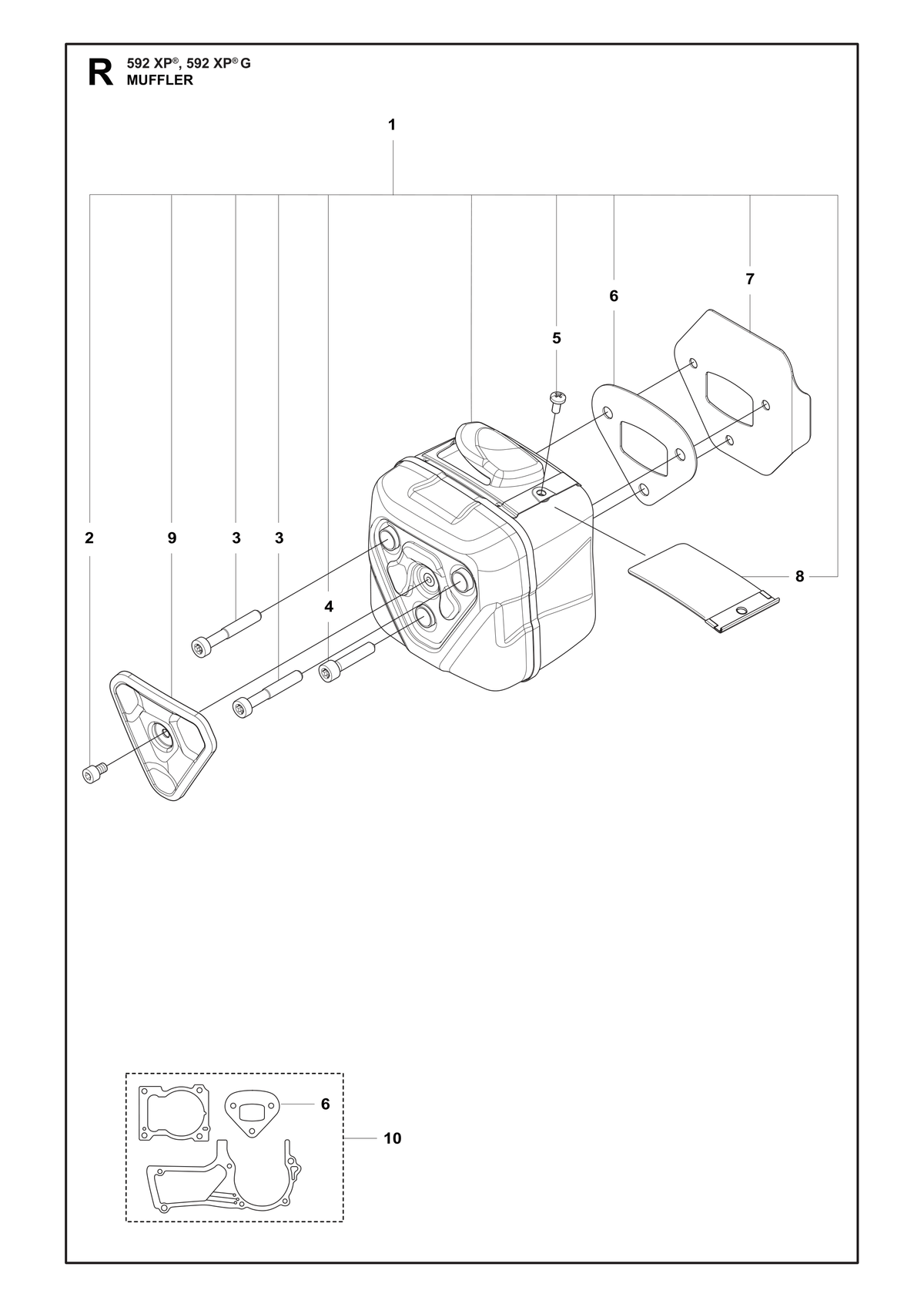 Husqvarna 597939001 onderdelentekening - positie 10