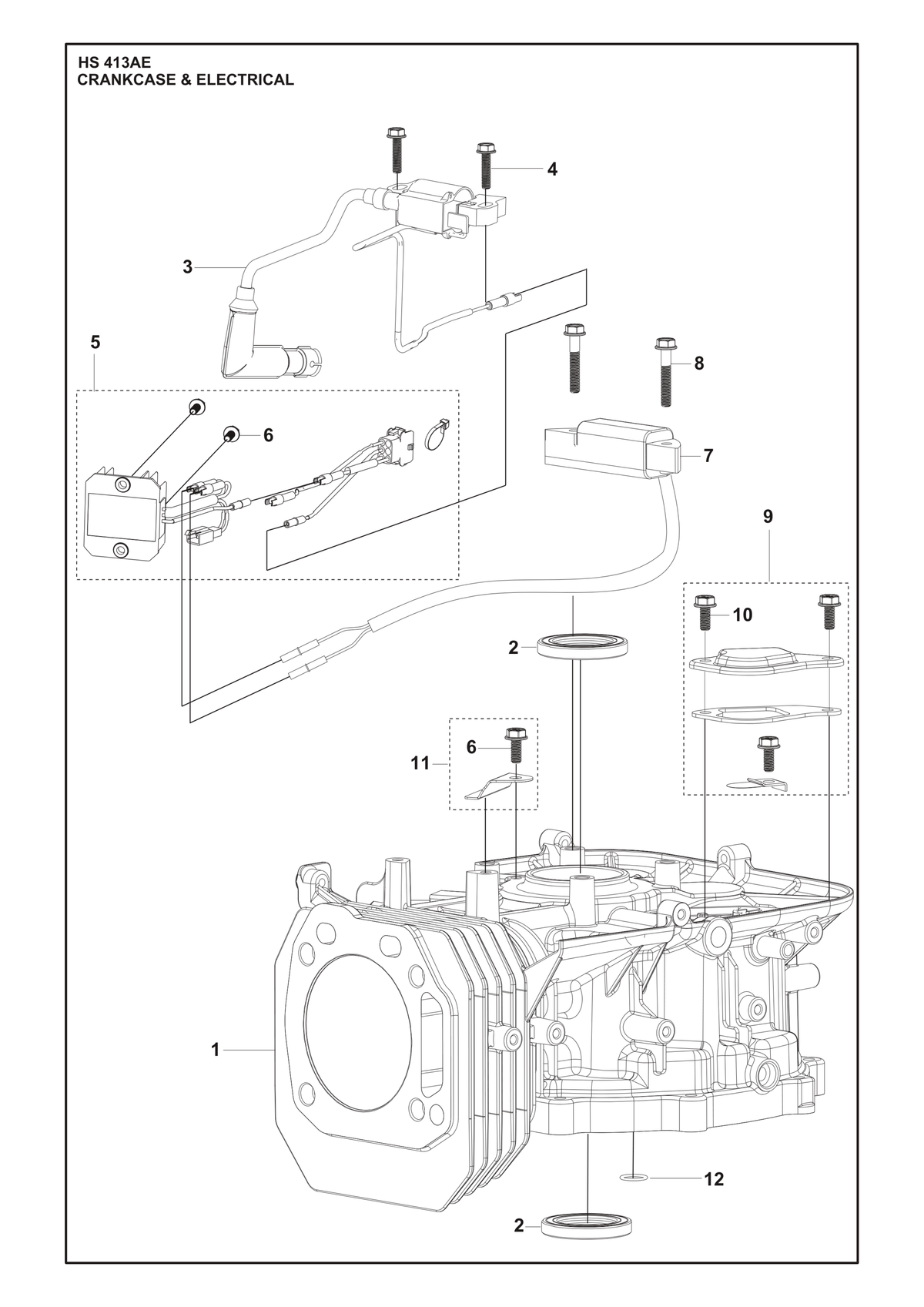 Husqvarna 599349028 onderdelentekening - positie 1