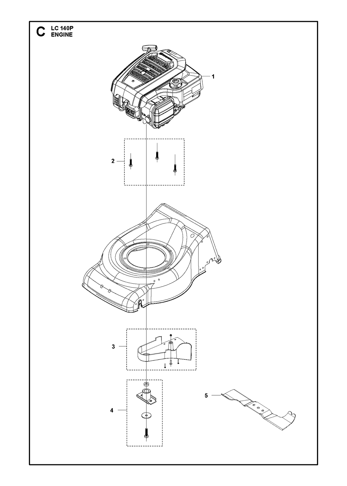 Husqvarna 529347201 onderdelentekening - positie 1