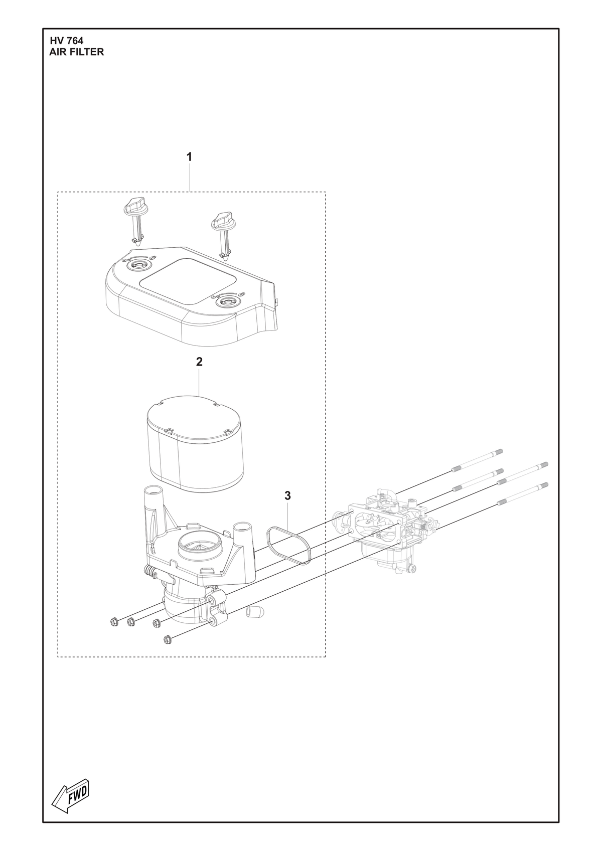 Husqvarna 598599301 onderdelentekening - positie 1