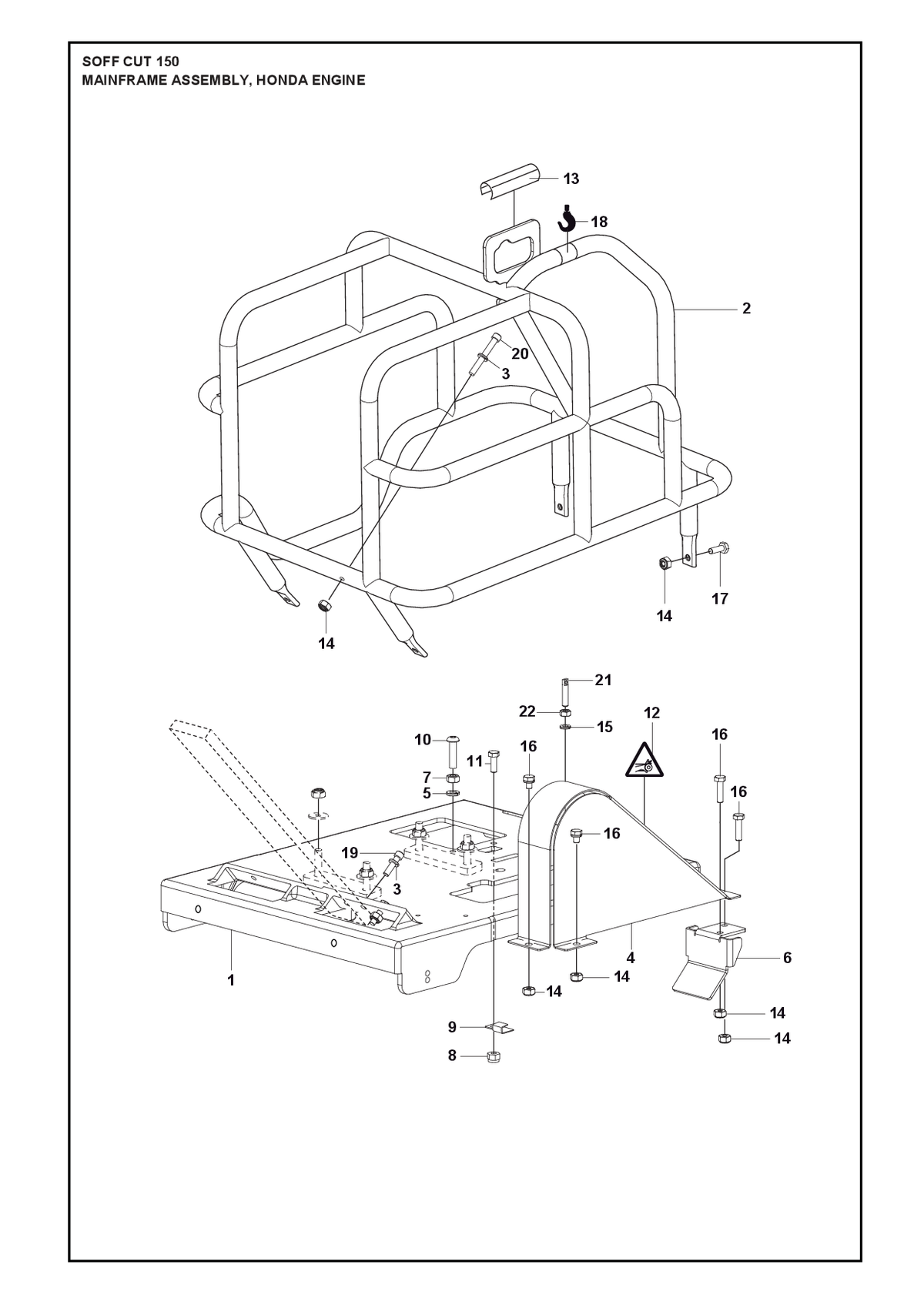 Husqvarna 597180001 onderdelentekening - positie 1