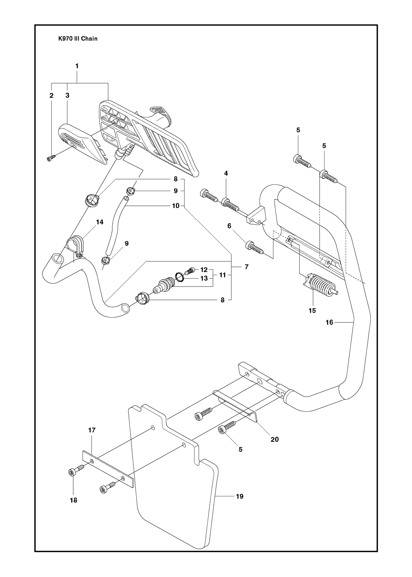 Husqvarna 503212710 onderdelentekening - positie 2