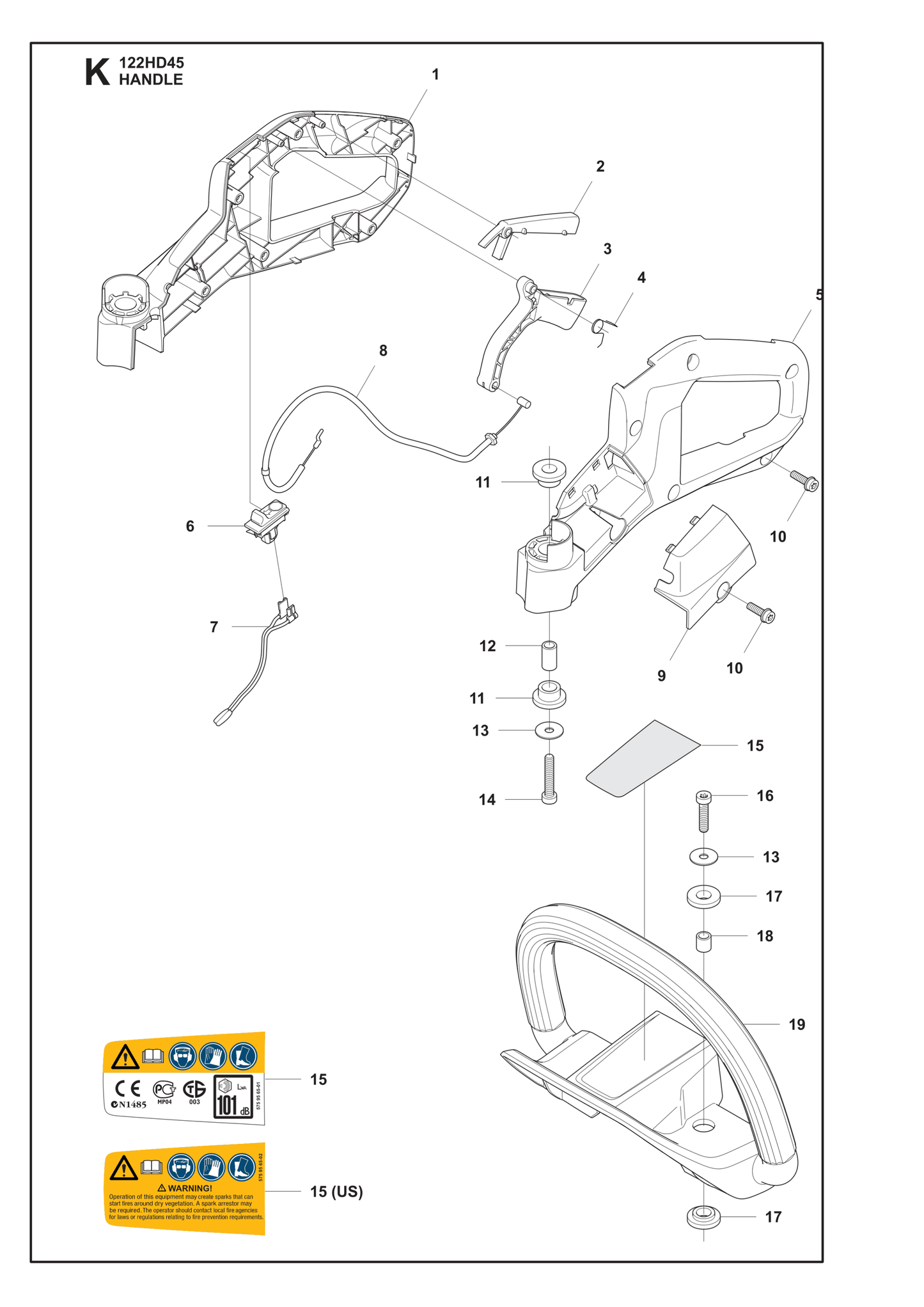 Husqvarna 504089401 onderdelentekening - positie 3