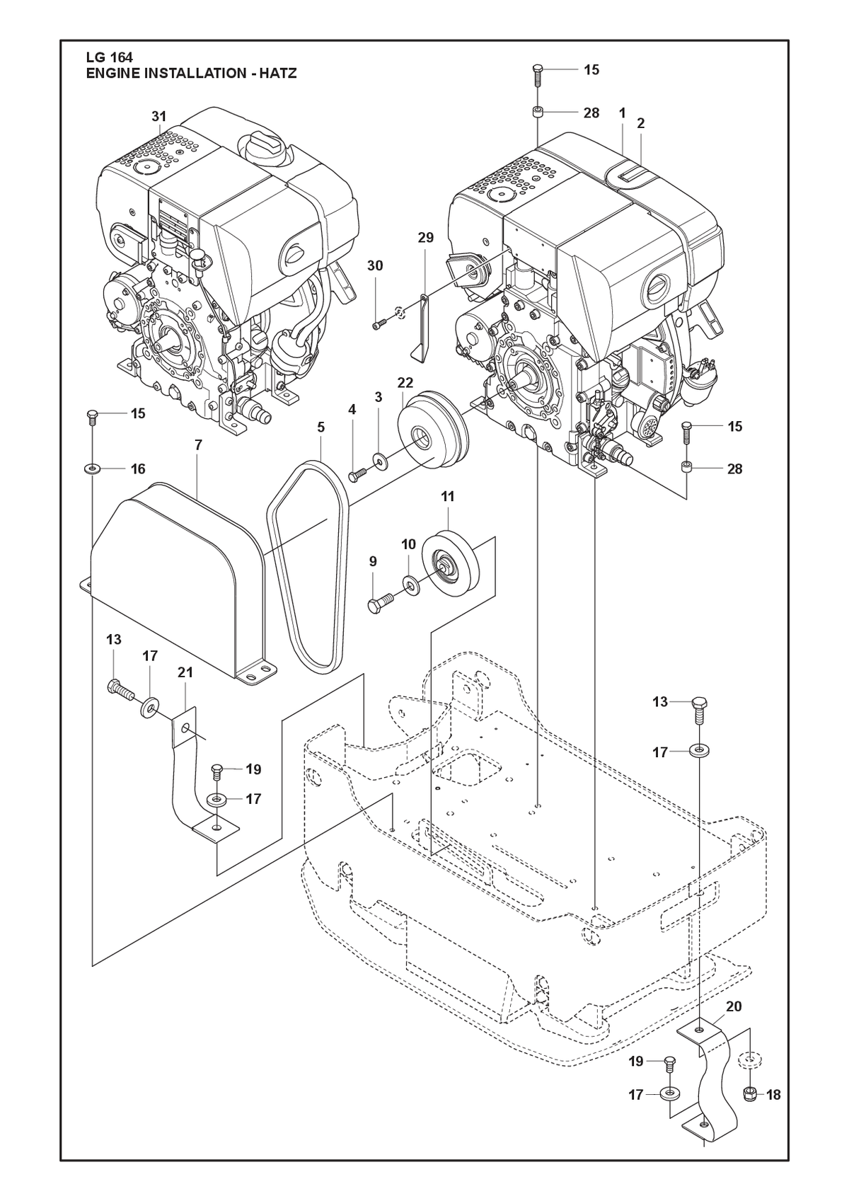 Husqvarna 594431001 onderdelentekening - positie 22
