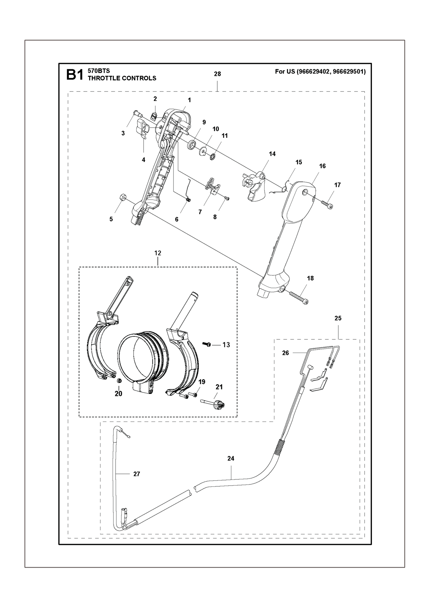 Husqvarna 502245401 onderdelentekening - positie 14