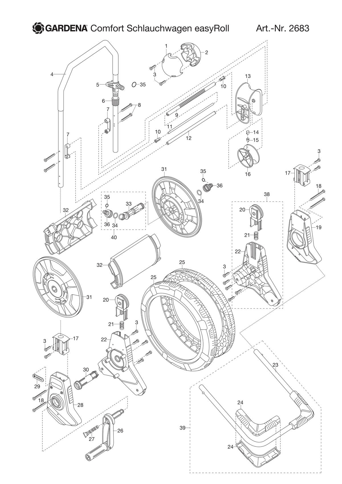 Husqvarna 523931701 onderdelentekening - positie 14