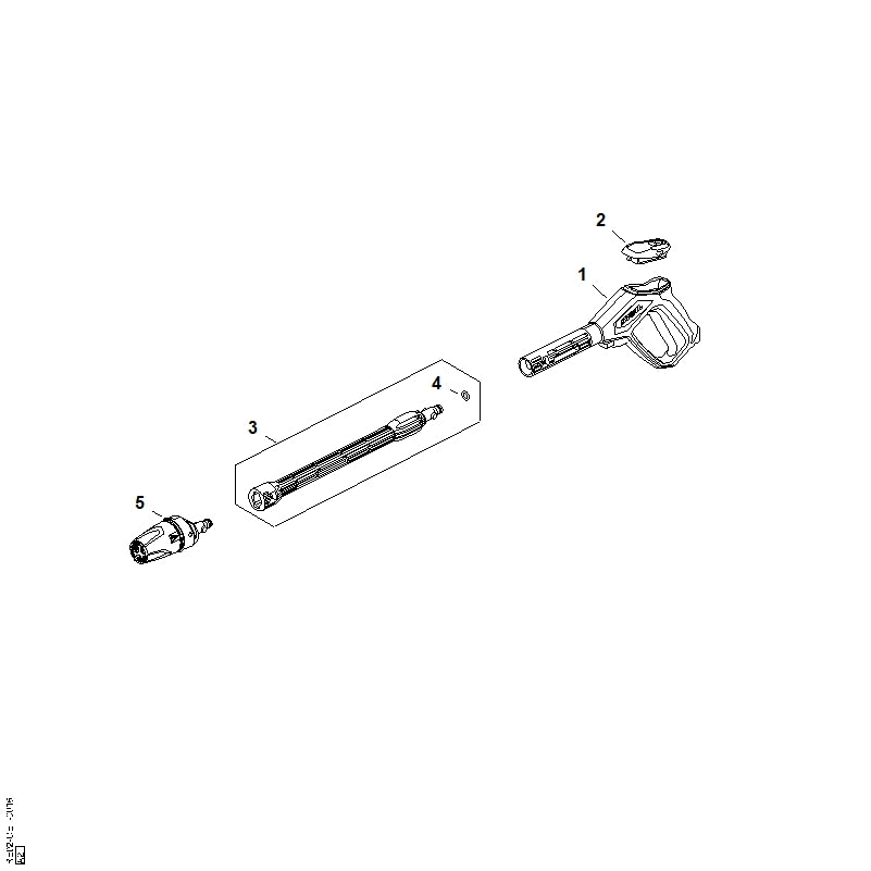 STIHL RE025300700 multifunctionele sproeier positie 5 technische tekening