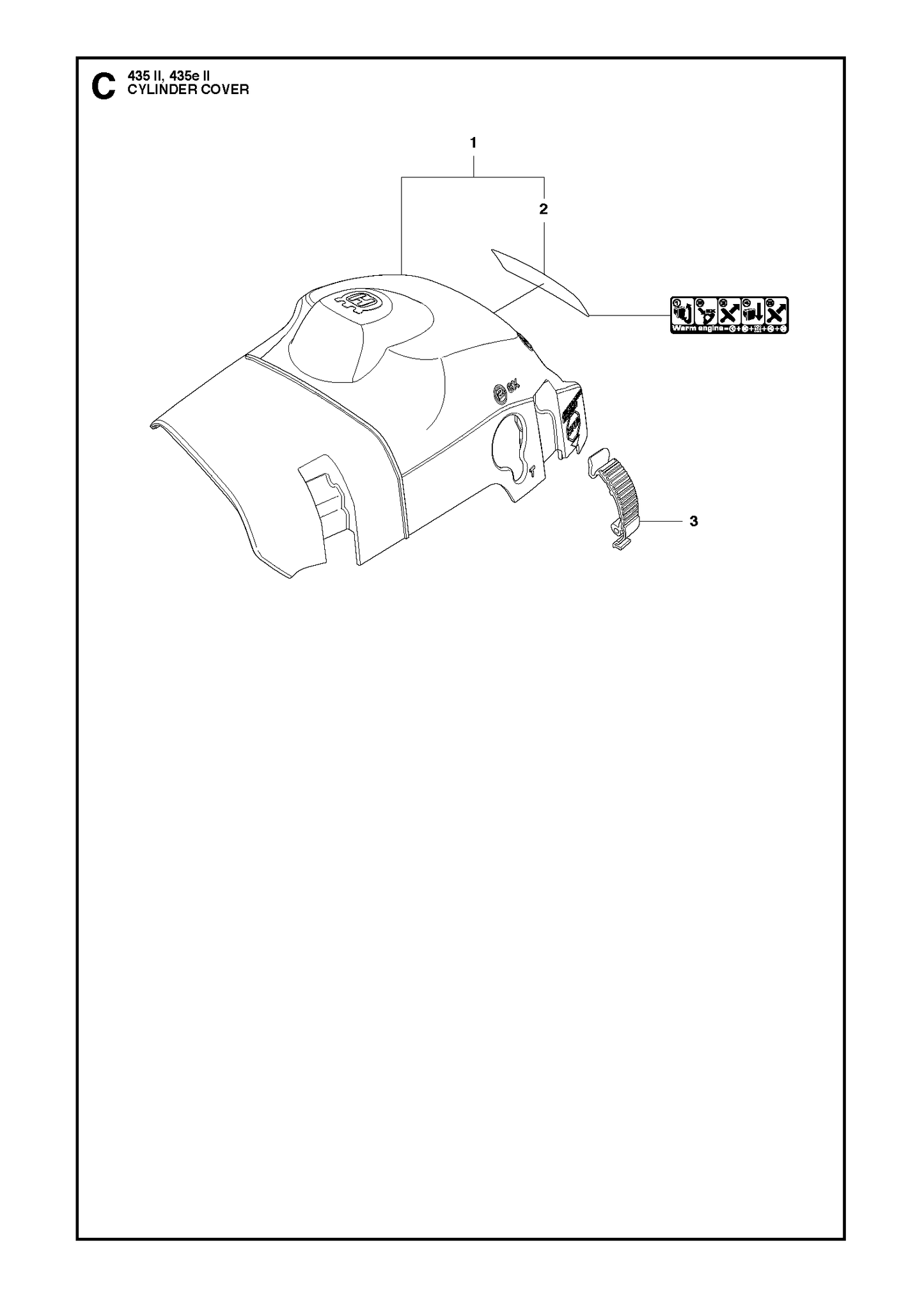 Husqvarna 504790201 onderdelentekening - positie 1