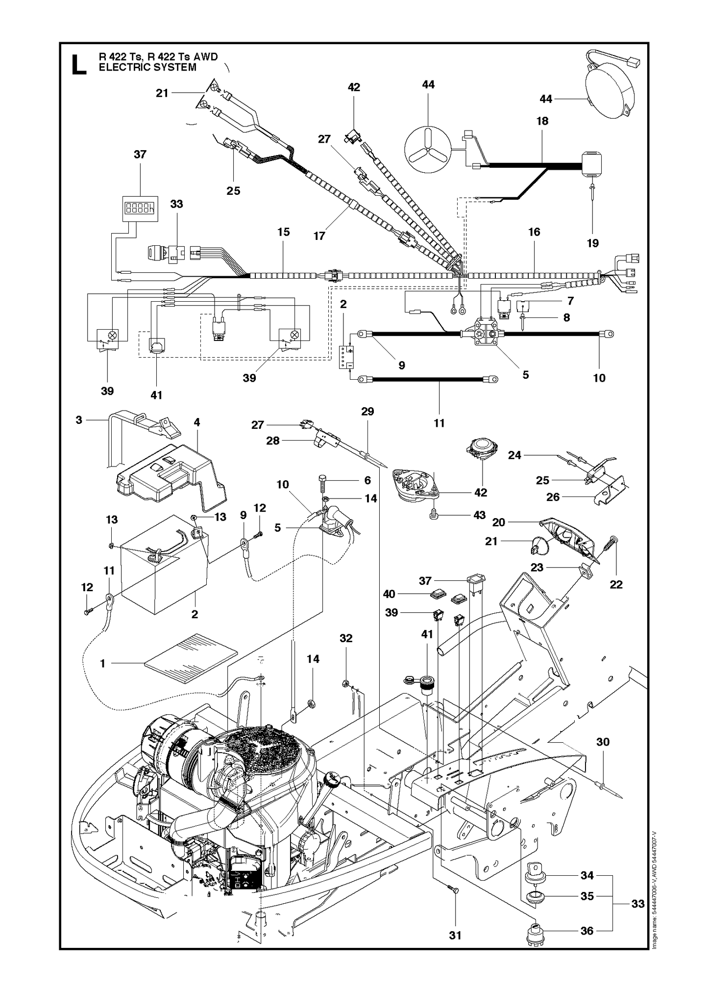 Husqvarna 504851701 onderdelentekening - positie 36