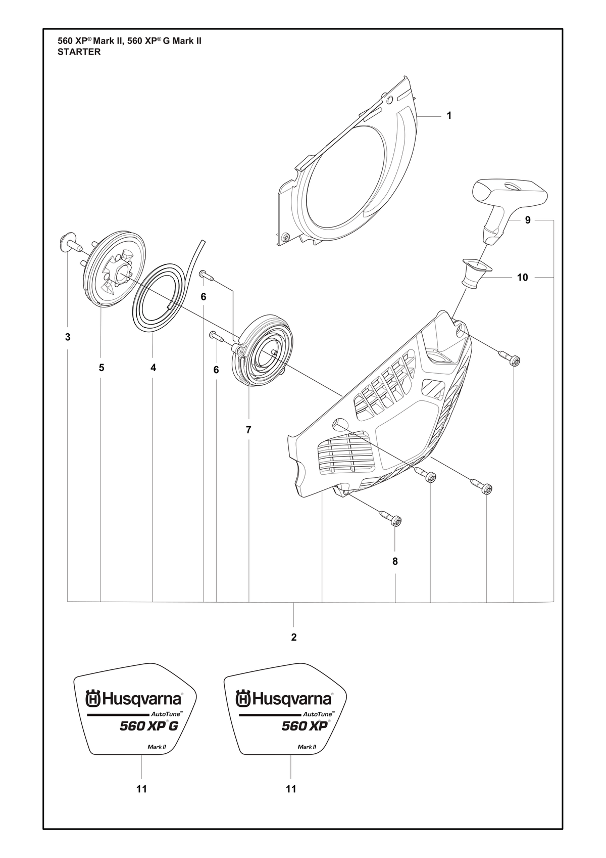 Husqvarna 598750301 onderdelentekening - positie 7