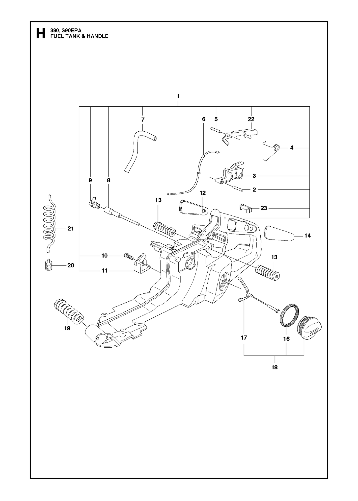 Husqvarna 501492703 onderdelentekening - positie 23
