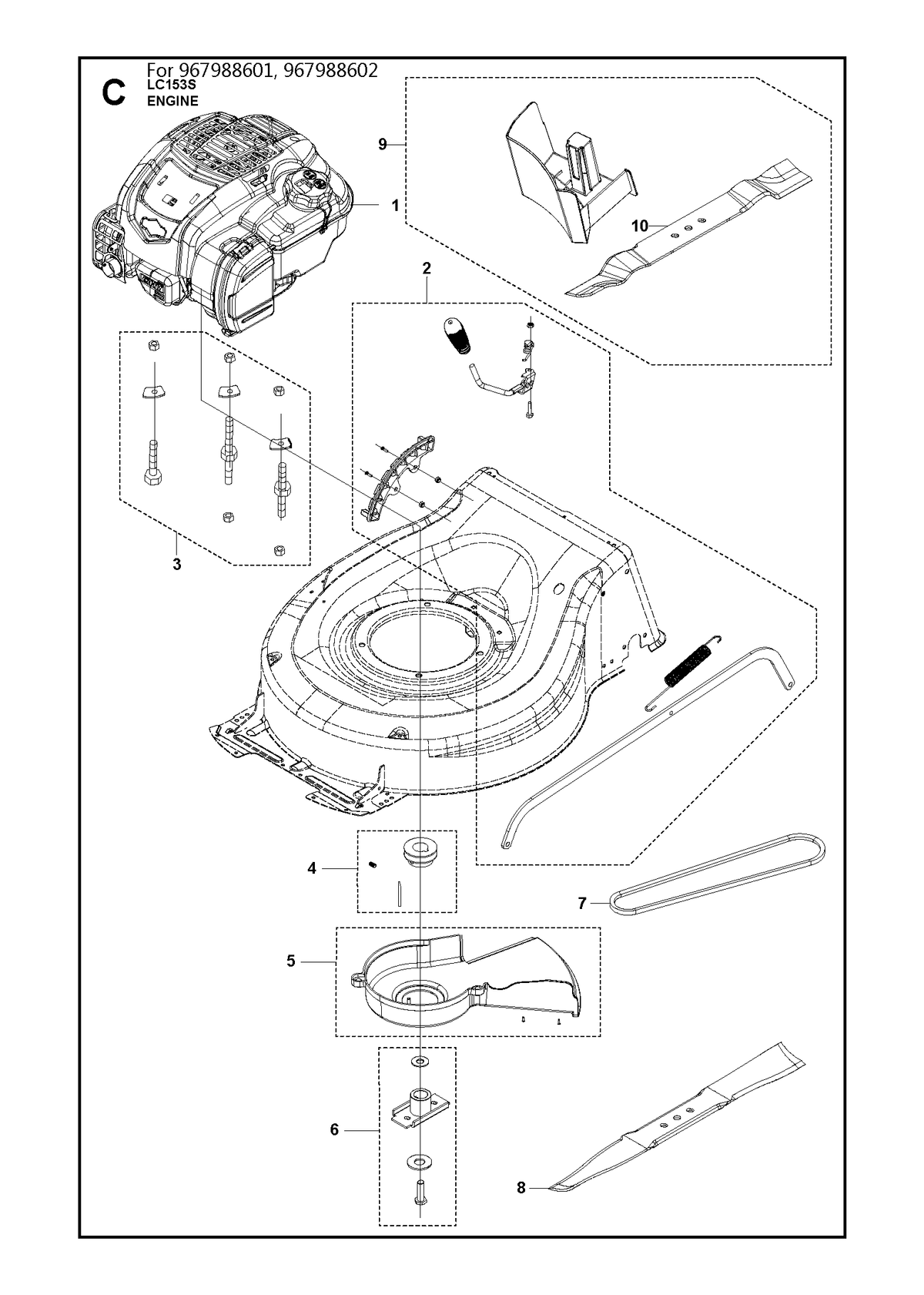 Husqvarna 598684101 onderdelentekening - positie 4