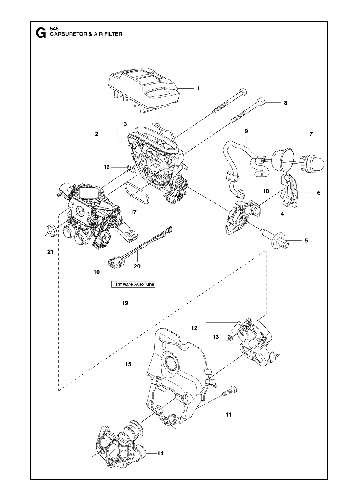 Husqvarna 522675405 onderdelentekening - positie 1