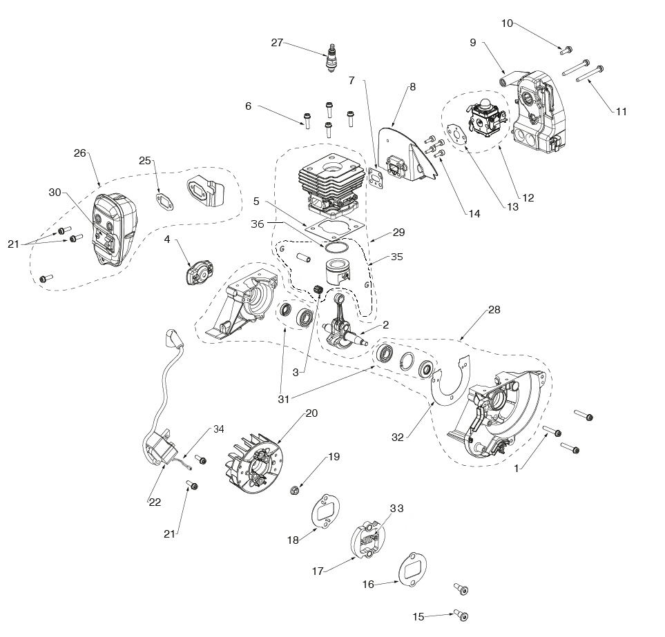 Husqvarna 510088202 onderdelentekening - positie 20