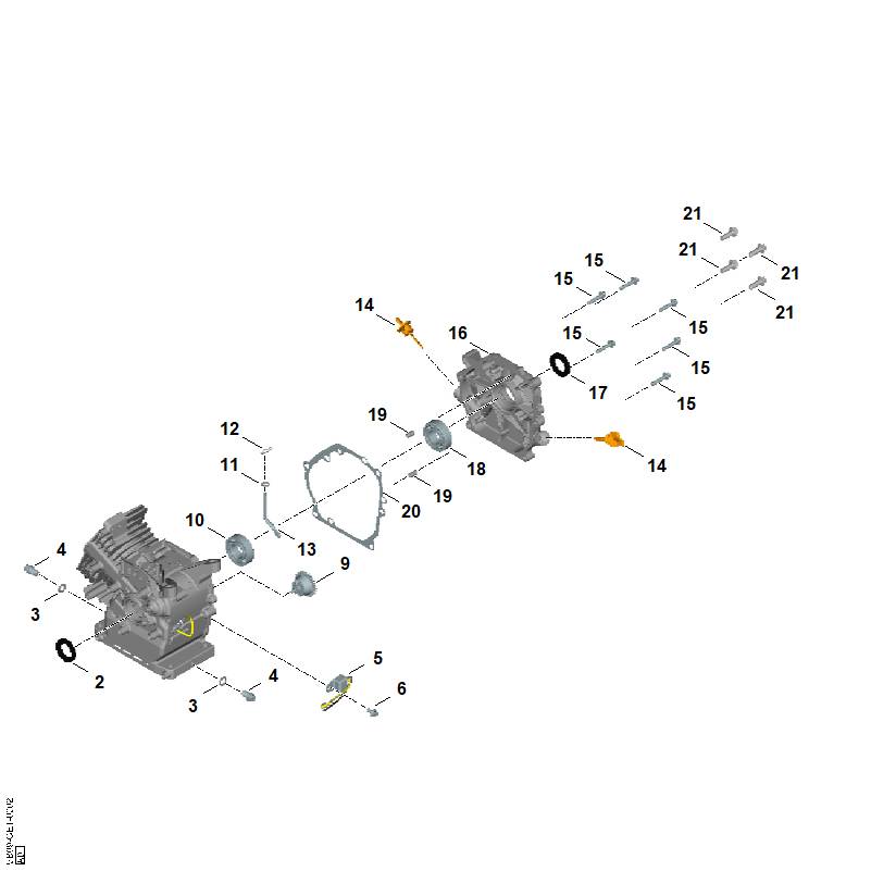 STIHL 0004-430-3100 Relais (oliesensor) positie 5 technische tekening