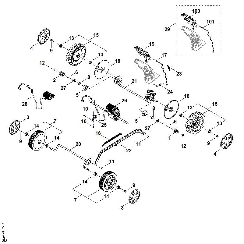 STIHL WA217000405 Weil positie 15 technische tekening