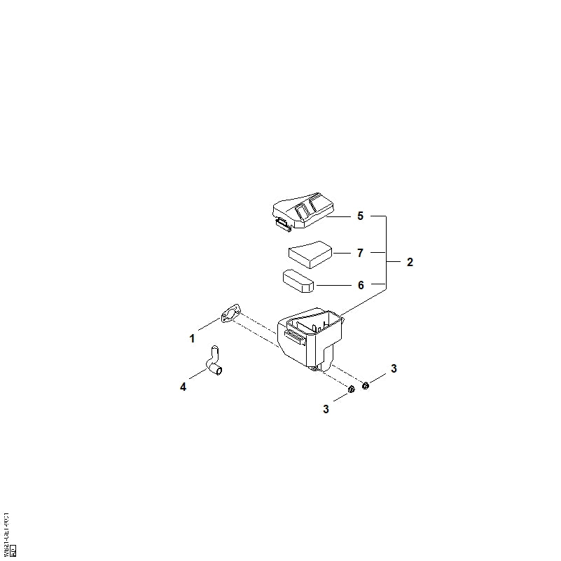 STIHL 0007-122-4000 Slang positie 4 technische tekening