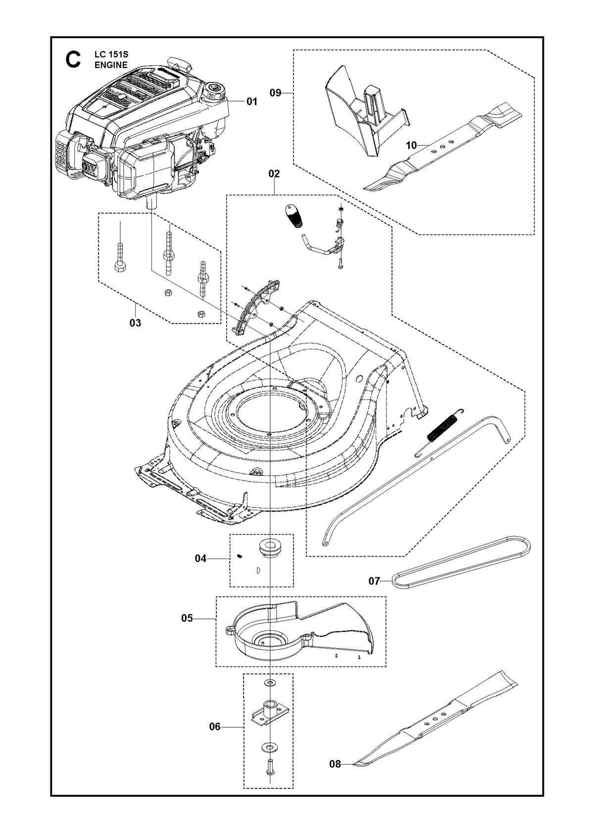 Husqvarna 597683901 onderdelentekening - positie 10