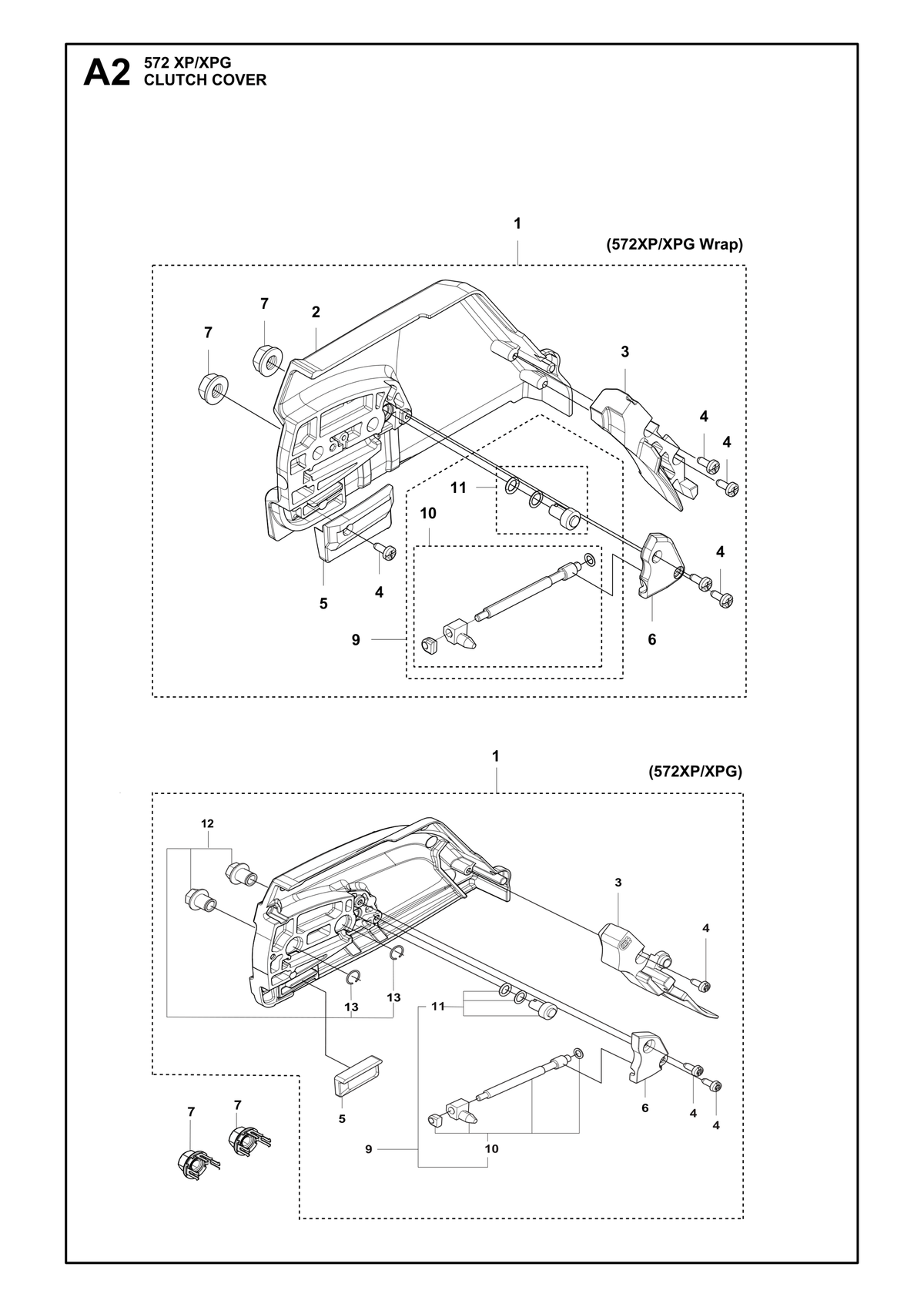 Husqvarna 594907802 onderdelentekening - positie 1