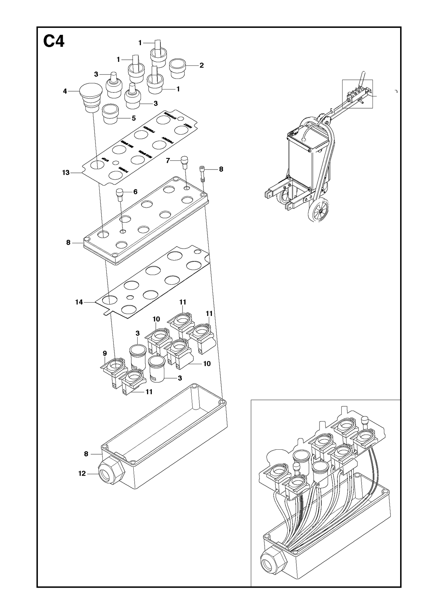 Husqvarna 504738801 onderdelentekening - positie 2