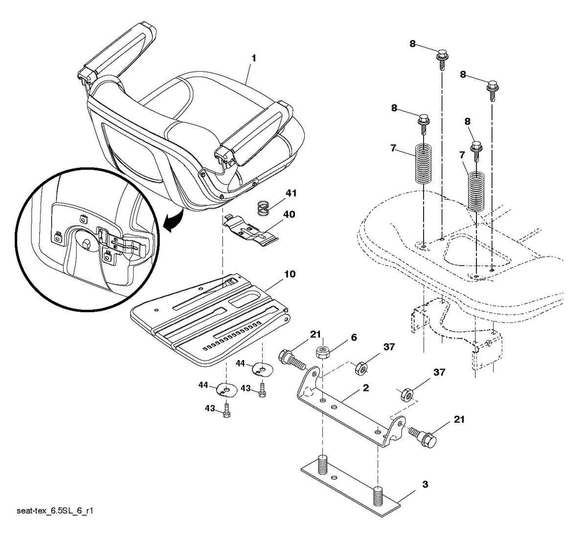 Husqvarna 588556701 onderdelentekening - positie 1