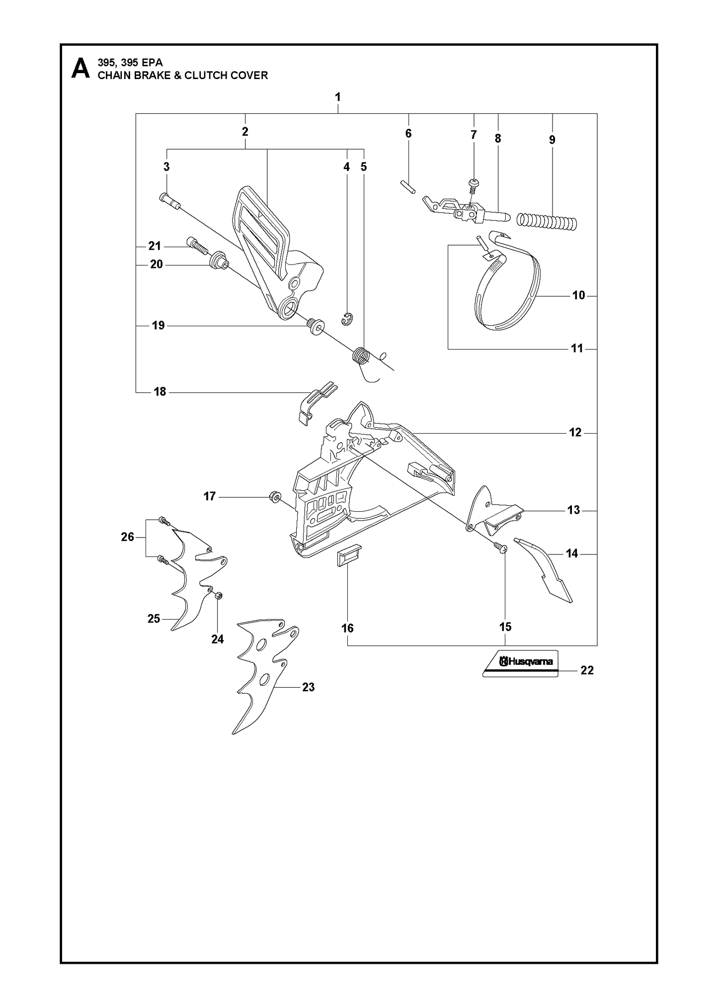 Husqvarna 503760801 onderdelentekening - positie 2