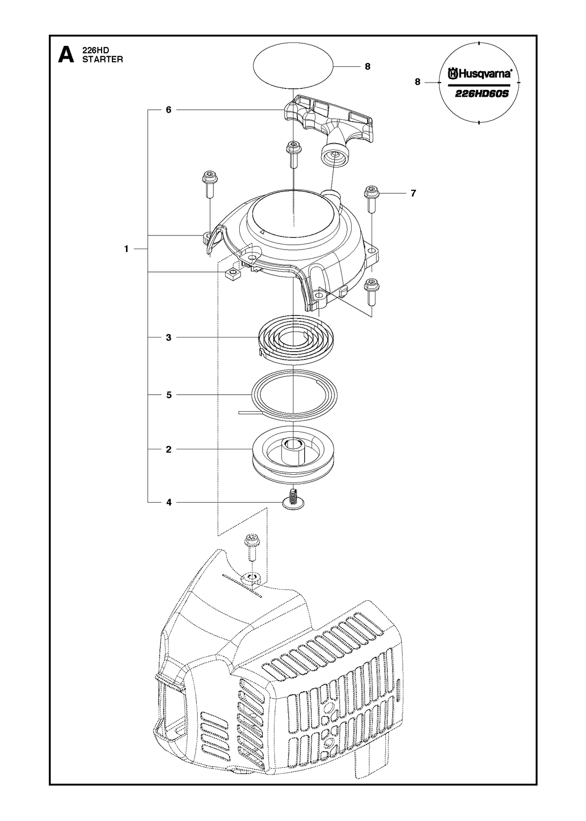 Husqvarna 528051301 onderdelentekening - positie 8