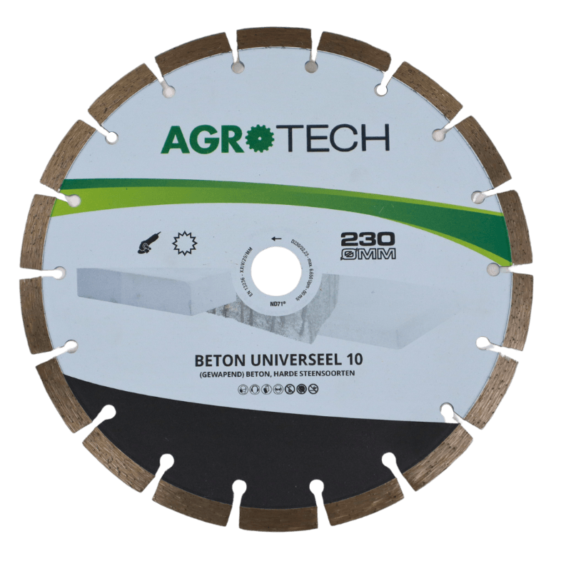 AgroTech Diamant Doorslijpschijf UNI - 230 mm / 22,33 mm o.a. TSA 230