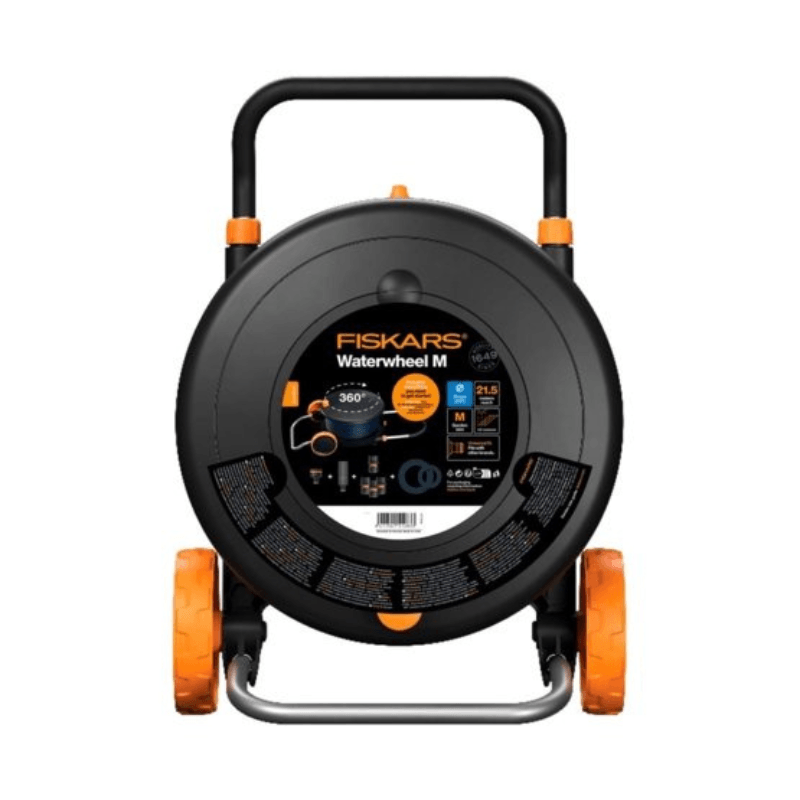 Fiskars Slanghaspel M met wielen, incl. 20m tuinslang - keizers.nu