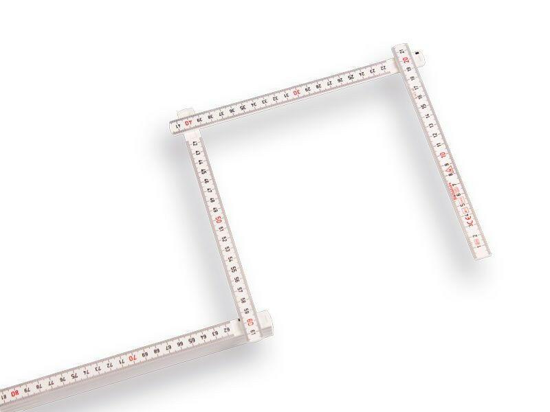 Hultafors Duimstok 2 meter glasfiber wit - keizers.nu