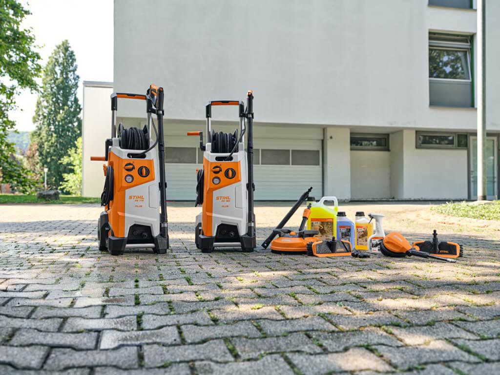Schoonmaken met een Stihl hogedrukreiniger - Terras, regenpijp en buitengevel - keizers.nu