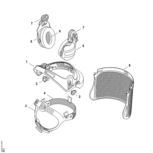 STIHL 0000-889-9001 Verbindingsbeugel G500 positie 2 technische tekening