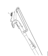 STIHL 0000-881-9800 Veer positie 1 technische tekening