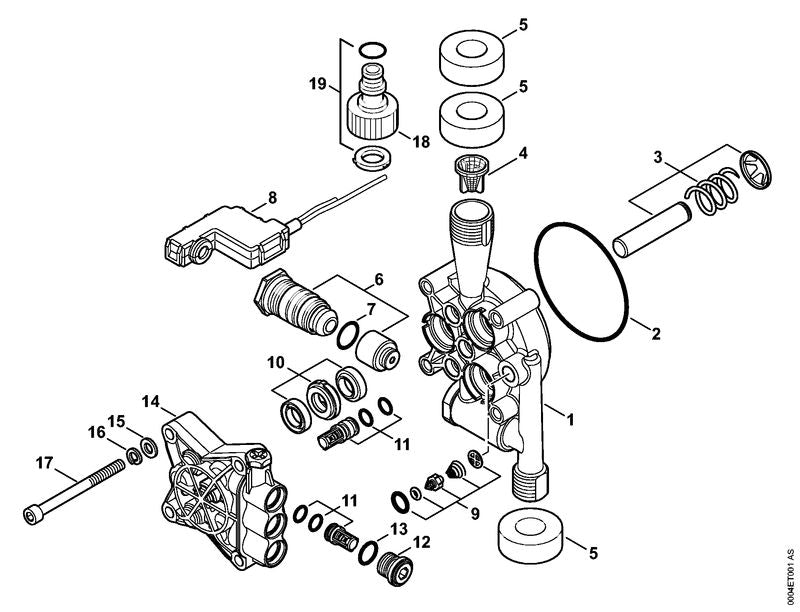 STIHL 9645-948-7526 O-ring 12x2 positie 7 technische tekening