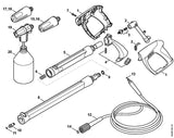 STIHL 4915-500-1398 Pistool positie -1 technische tekening