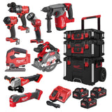 Milwaukee M18 FPP8E-553P 18V Li-ion 8-Delige combiset