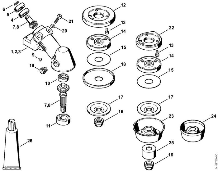 STIHL 4116-717-2800 Beschermring Ø 60 mm positie 15 technische tekening