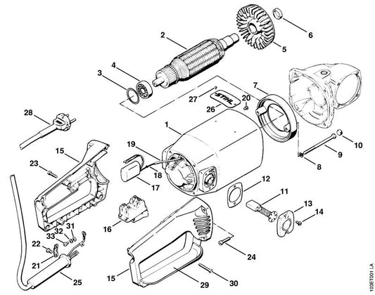 STIHL 9099-021-2740 Bout 3,9x9,5 positie 22 technische tekening